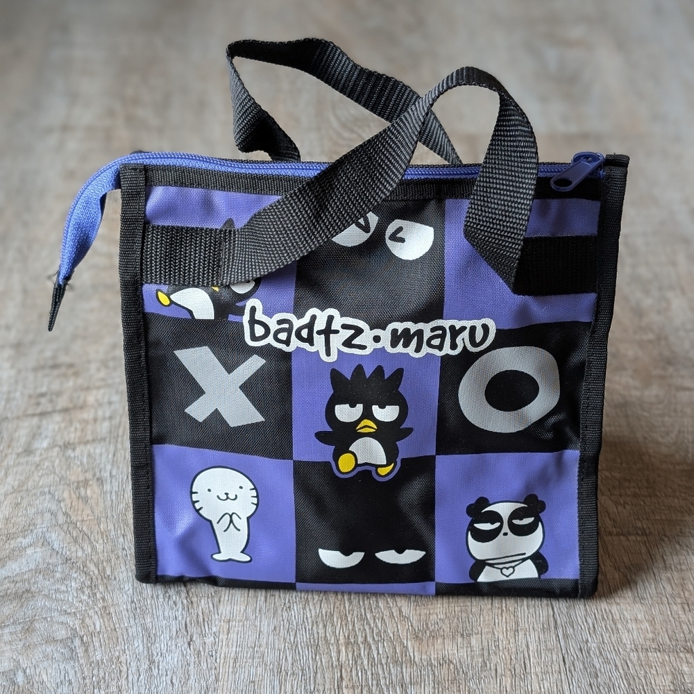 Vintage 1998 BAD BADTZ MARU Sanrio Zippered Lunch Box Tote Bag Rare Hello Kitty